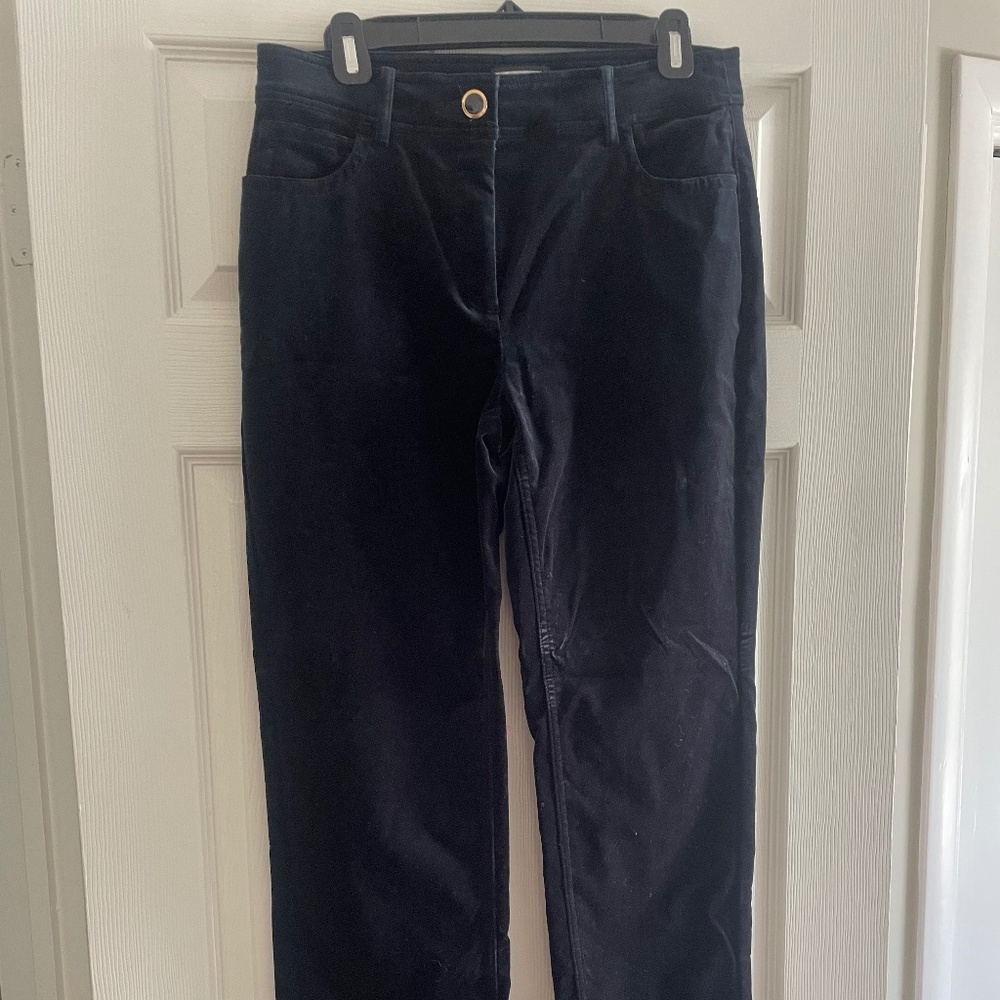 J Crew Velvet Pants , women’s size 8, dark blue